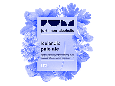 Non-alcoholic beer labelling beer collage flower geometric iceland label logo package design