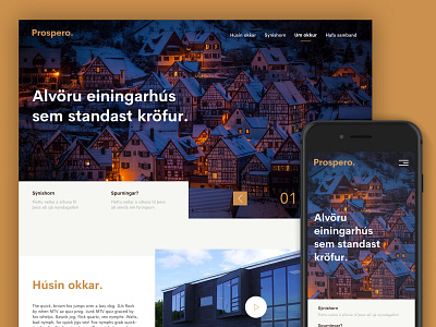 Prospero landing page house landing page real estate ui uiux ux