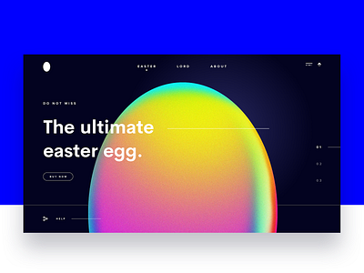 The ultimate easter egg branding design easter egg experiment gradient ui uiux user interface webdesign