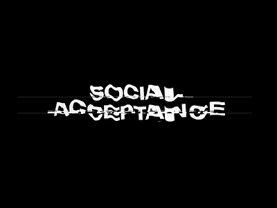 Social acceptance logo acceptance adidas branding distorted glitch logo scanner social sports type