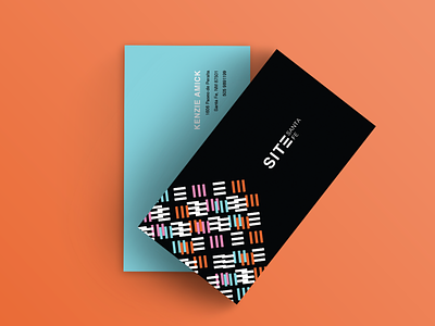 Branding for SITE Santa Fe blue brand branding business card museum orange