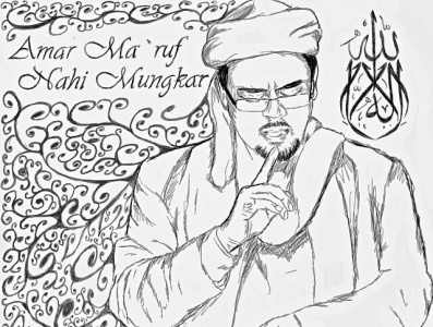 amar ma'ruf nahi mungkar Habib Riezik Shihab digital illustration digital painting digitalart digitalsketch drawingart illustration islam islamic calligraphy islamicart sketch sketchbook sketching