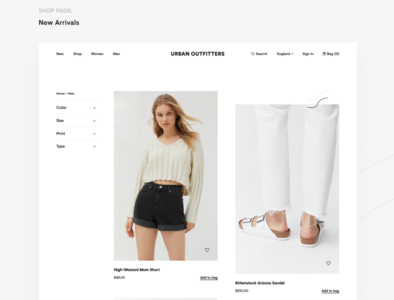 Urban Outfitters Website Design by laurelit on Dribbble