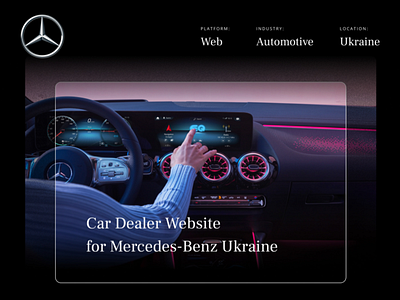 Mercedes-Benz Car Dealer Website 3d branding car dealer website car web dealer website motion graphics ui uiux webdesign wesite