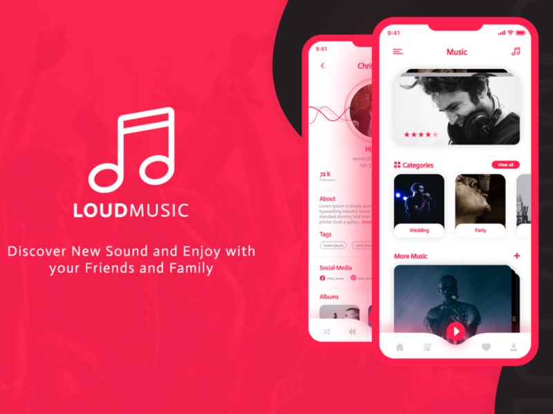 Loud Music Mobile App UX/UI Design by laurelit on Dribbble