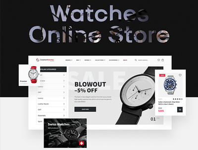 Watch Online Shop Website Redesign 3d animation branding design graphic design illustration logo logodesign mobile app mobile design motion graphics ui vector webdesign