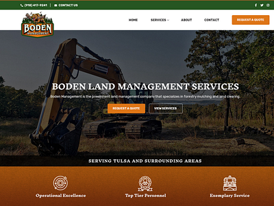 Boden Land Management Website Design