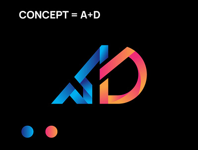Letter A+D Modern Minimalist Creative logo design brand identity branding graphic design logo luxury minimalist modern monogram