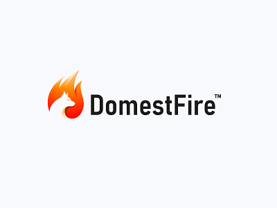 DomestFire - Fire Dog Logo marketing