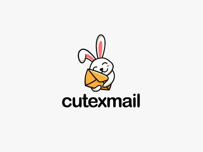 Cutexmail - Creative Bunny Message Logo abstract app baby brand branding bunny logo business creative design graphic design illustration logo logotype mail media rabbit logo software ui vector web