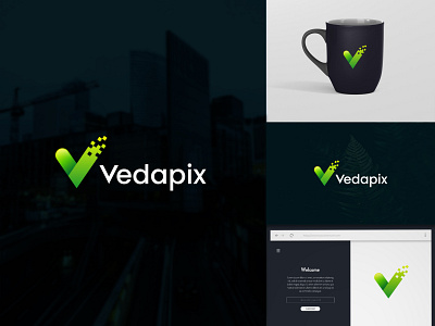 Vedapix - Software Brand Letter V Logo professional