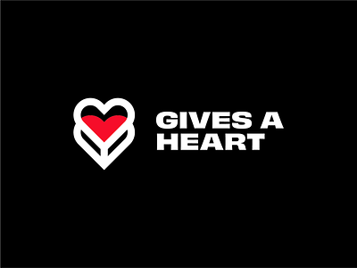 Gives A Heart Identity anml branding charity heart identity logo non-profit nonprofit not for profit