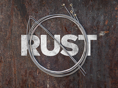 NeverRust guitar strings key art never rust photography print typography