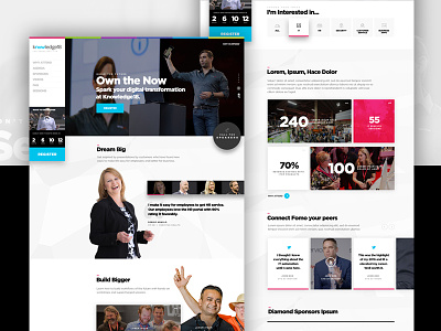 ServiceNow K18 conference conference site event event site long scroll servicenow video web design