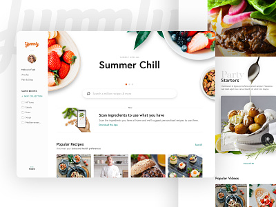 Yummly.com Homepage anml desktop app food food app homepage interaction product recipe recipe app ui ux web webdesign yummly
