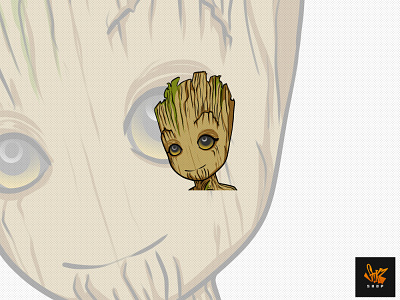 Baby Groot Emote emote emotes groot guardianofthegalaxy illustration infinitywar marvel streamer twitch vector