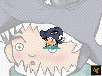 Sharkboy Emote emote emotes esport game illustration shark streamer twitch