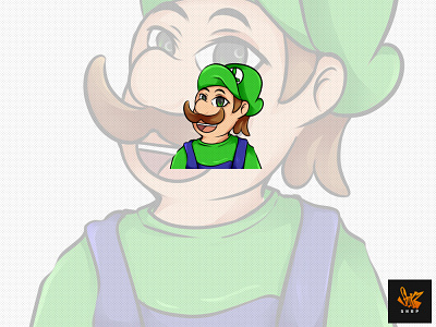 Super Luigi Emote emote emotes game illustration luigi nintendo streamer super twitch