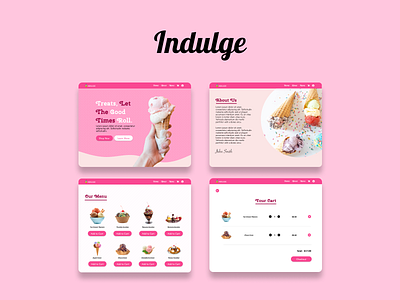 Ice Cream Website ice cream shop ux design web design
