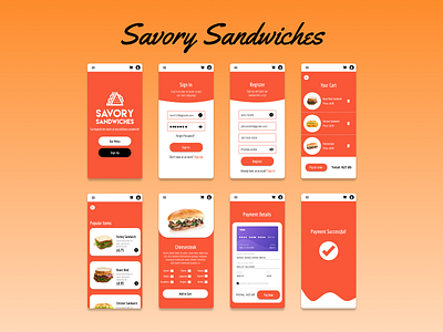 Sandwich Shop App sandwich ux design web design