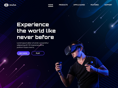 Oculus Landing Page