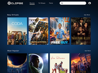 Movie streaming app design