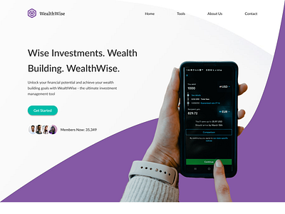 Finance website finance ui design ux design web design