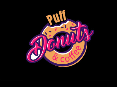 coffee and doughnut logo graphic design