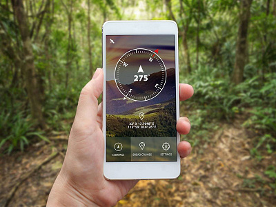 A simple compass app design android app compass design ios mobile ux. ui