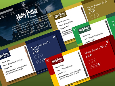 Harry Potter Online Store UI