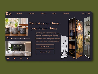 SPACE DECORATING COMPANY WEBSITE UI DESIGN