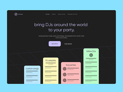 remixer Landing Page