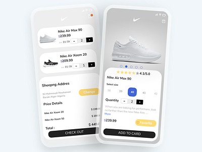 Shoes app desige app design ui ux