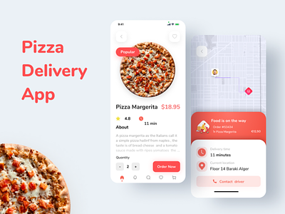 Pizza delivery app app app design delivery design food food delivery order pizza pizza ordering ui ux