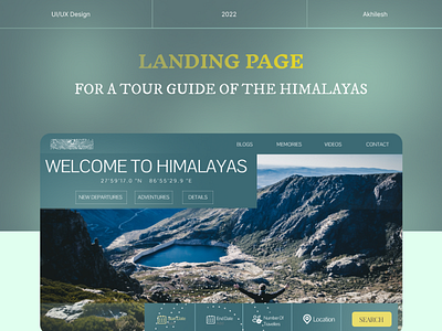 Landing page for a Trekking Company