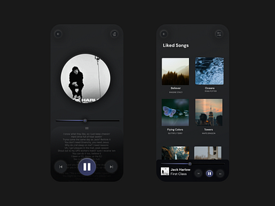 Dark Theme Music app