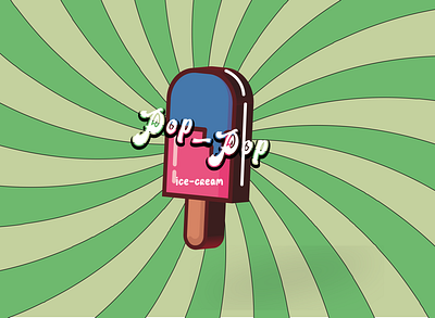 Pop-Pop Ice cream adobe illustrator adobe photoshop branding design graphic design illustration logo vector