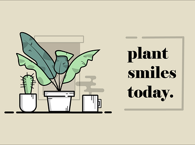 Potted Plants aesthetic design illustrator plant positivevibes