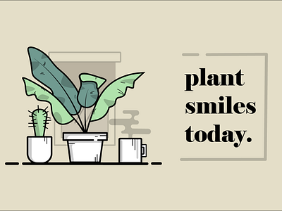 Potted Plants aesthetic design illustrator plant positivevibes