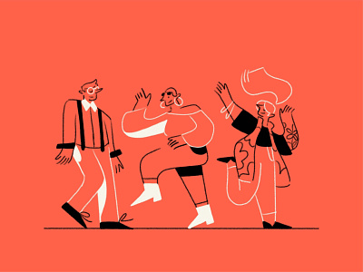 Gusto sketches — Tango apple pencil brand brand illustration character dance dancer dancers drawing expressive figure gesture hands illustration ipad pro man people tech woman women