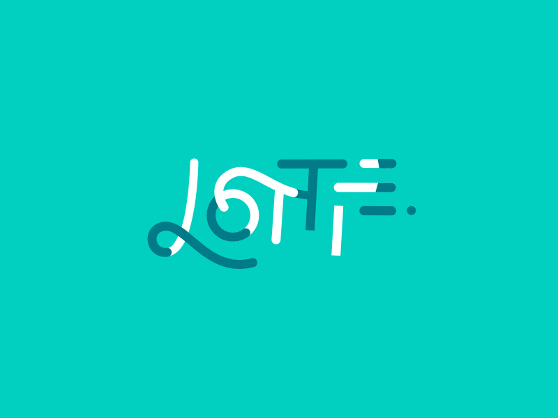 Hello, Lottie! animation brand branding lettering lines logo logotype open source