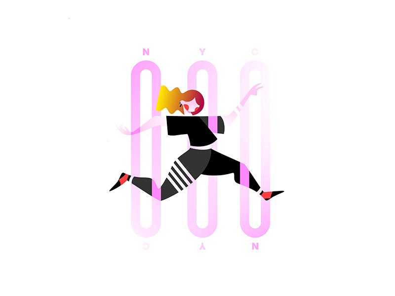 @meredith is OOO. jump vacation illustration