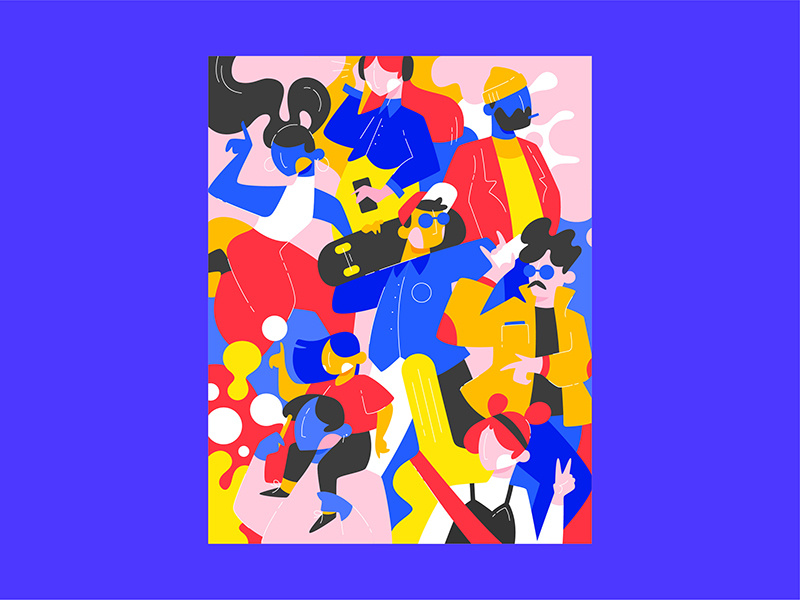Prime People Watching city new york people watching people illustration