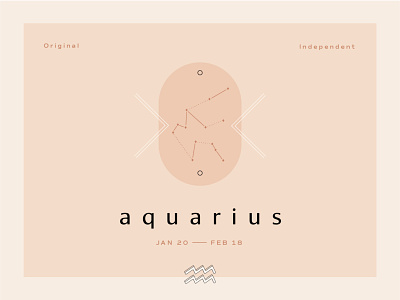The Water Bearer aquarious astrology branding constellation stars zodiac
