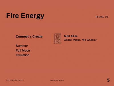 fire energy branding cycles fire phases self care tarot typography zodiac