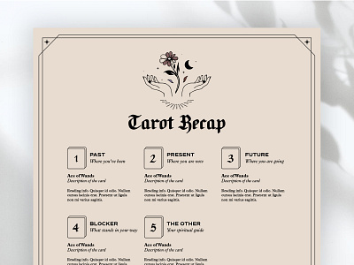 tarot one-pager