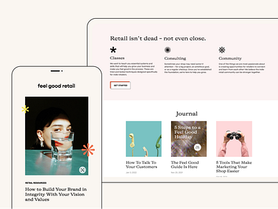 Feel Good Retail - Branding & Web Design brand branding colorful retail web design website