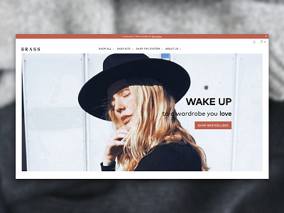Brass Home Page Update ecommerce fashion web web design
