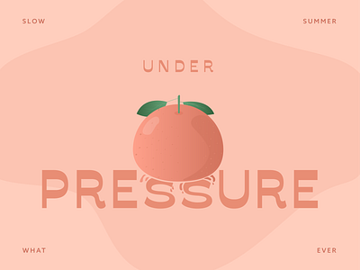 slow summer fruit grapefruit illustration pink squeeze summer typography