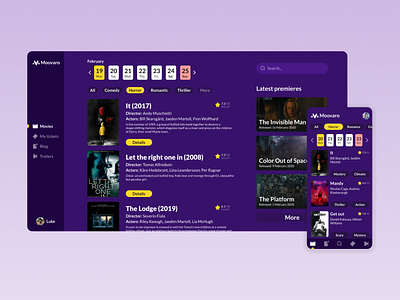 Moovaro - Cinema Web Dashboard